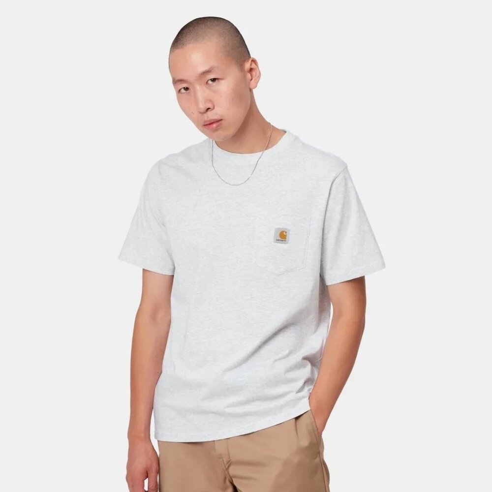 Carhartt WIP Men's Pocket T-Shirt - White / Light Grey
